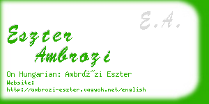 eszter ambrozi business card